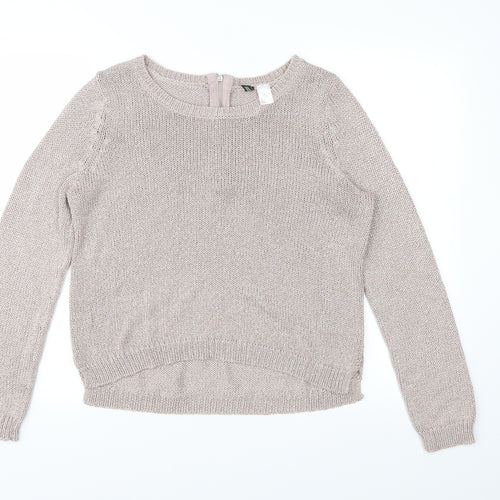 Divided Womens Pink  Knit Pullover Jumper Size 16