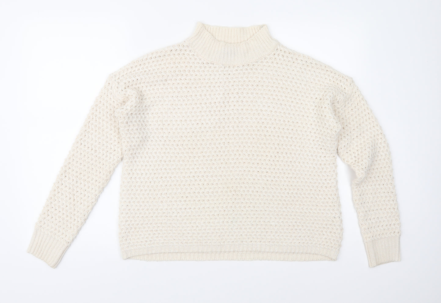QED London Womens Ivory  Knit Pullover Jumper Size S