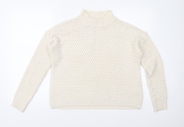 QED London Womens Ivory  Knit Pullover Jumper Size S