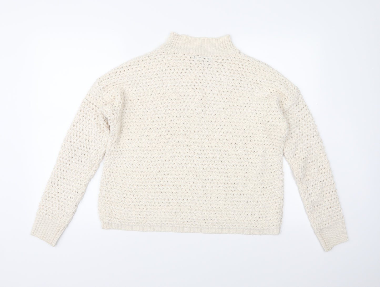 QED London Womens Ivory  Knit Pullover Jumper Size S