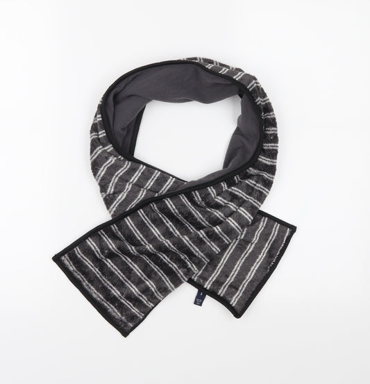 Gap Boys Grey Striped Fleece Rectangle Scarf Scarf One Size