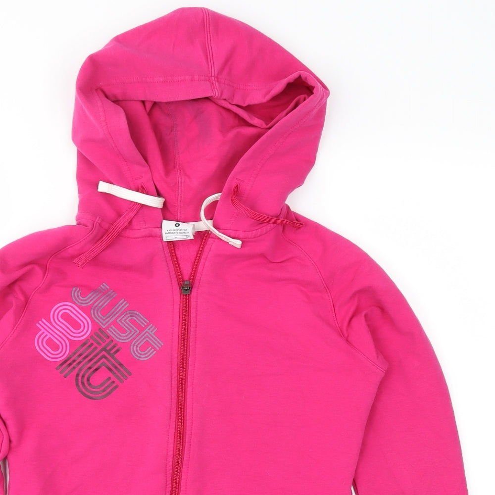 Nike Womens Pink  Jersey Full Zip Hoodie Size S