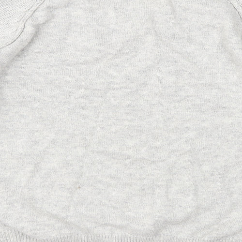 NEXT Womens Grey Geometric Knit Pullover Jumper Size 14