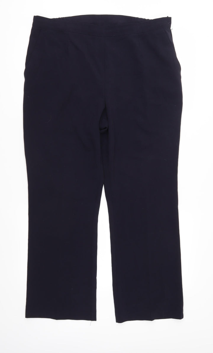 Warehouse Womens Blue Trousers Size 16 L28 in