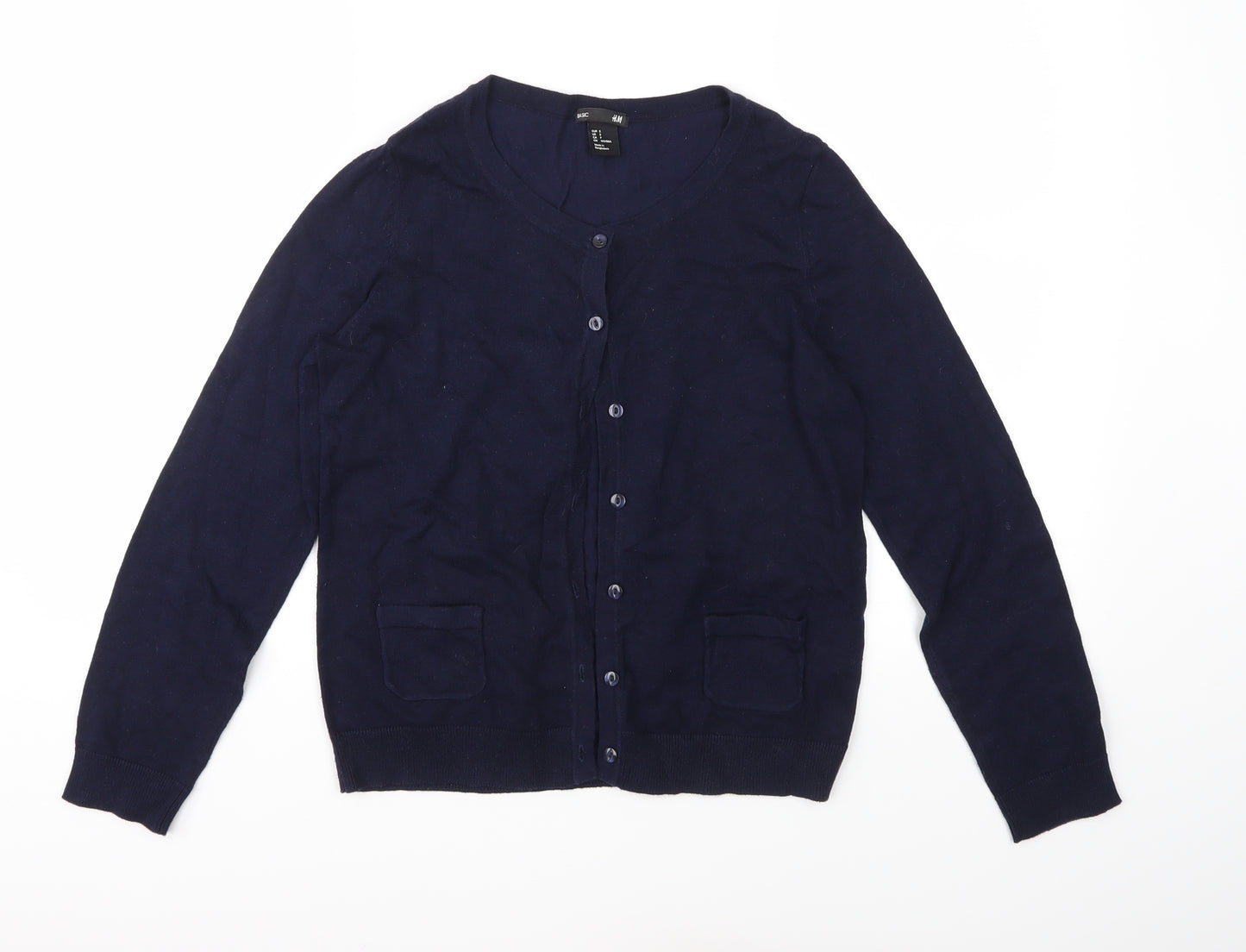 H&M Womens Blue  Knit Cardigan Jumper Size S