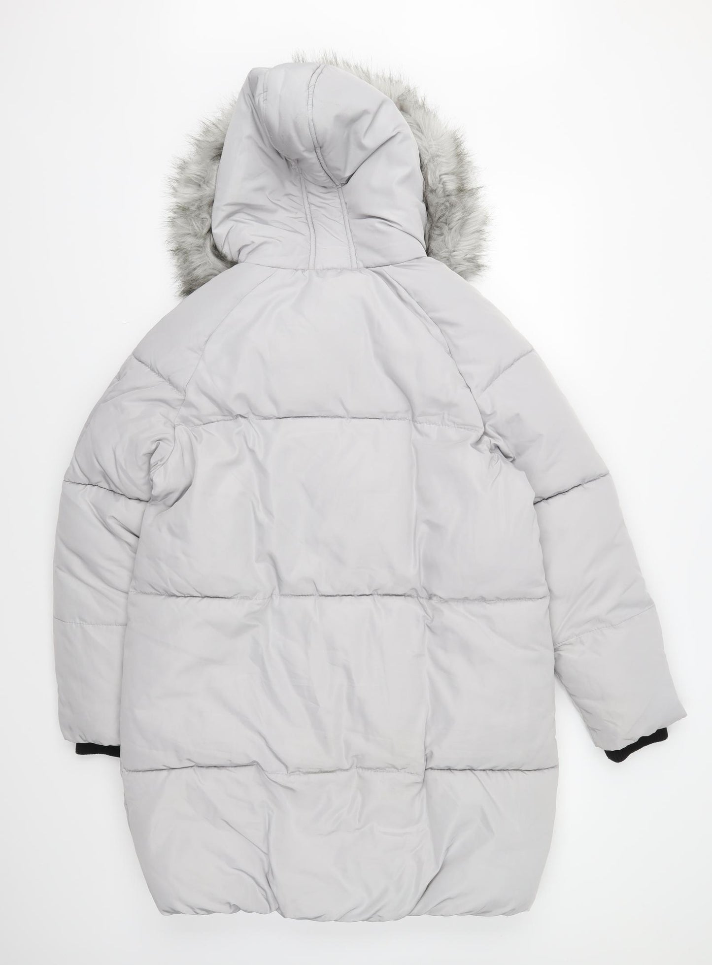 River Island Womens Grey   Parka Coat Size 12