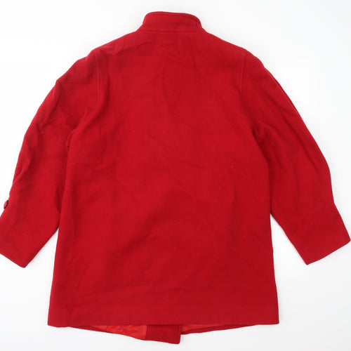Preworn Womens Red   Overcoat Coat Size 14