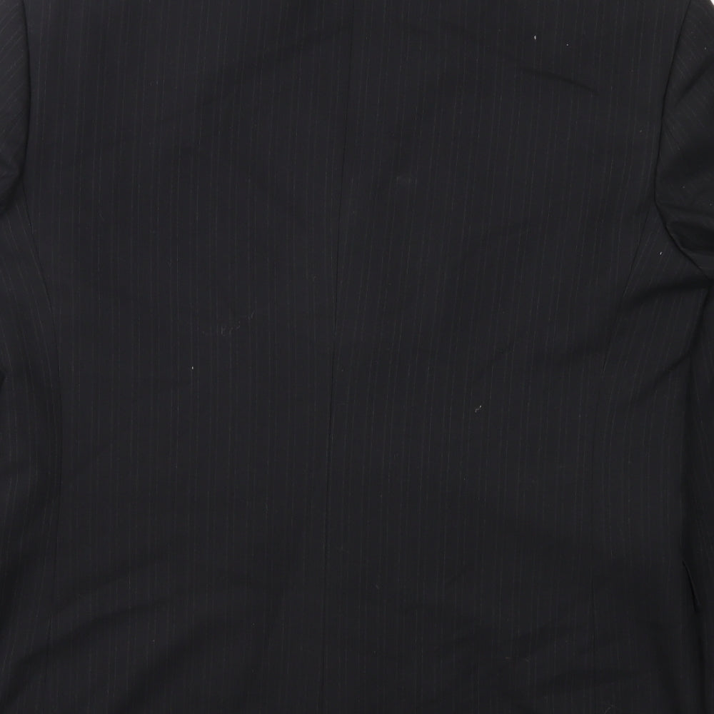 Pinstripe Mens Grey Striped  Jacket Suit Jacket Size 40