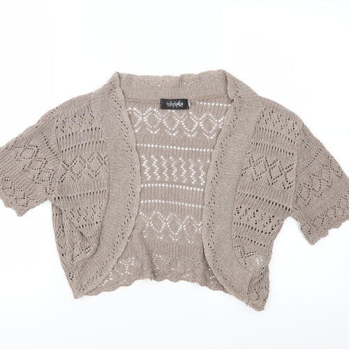 Whisper Womens Brown  Knit Shrug Jumper Size M