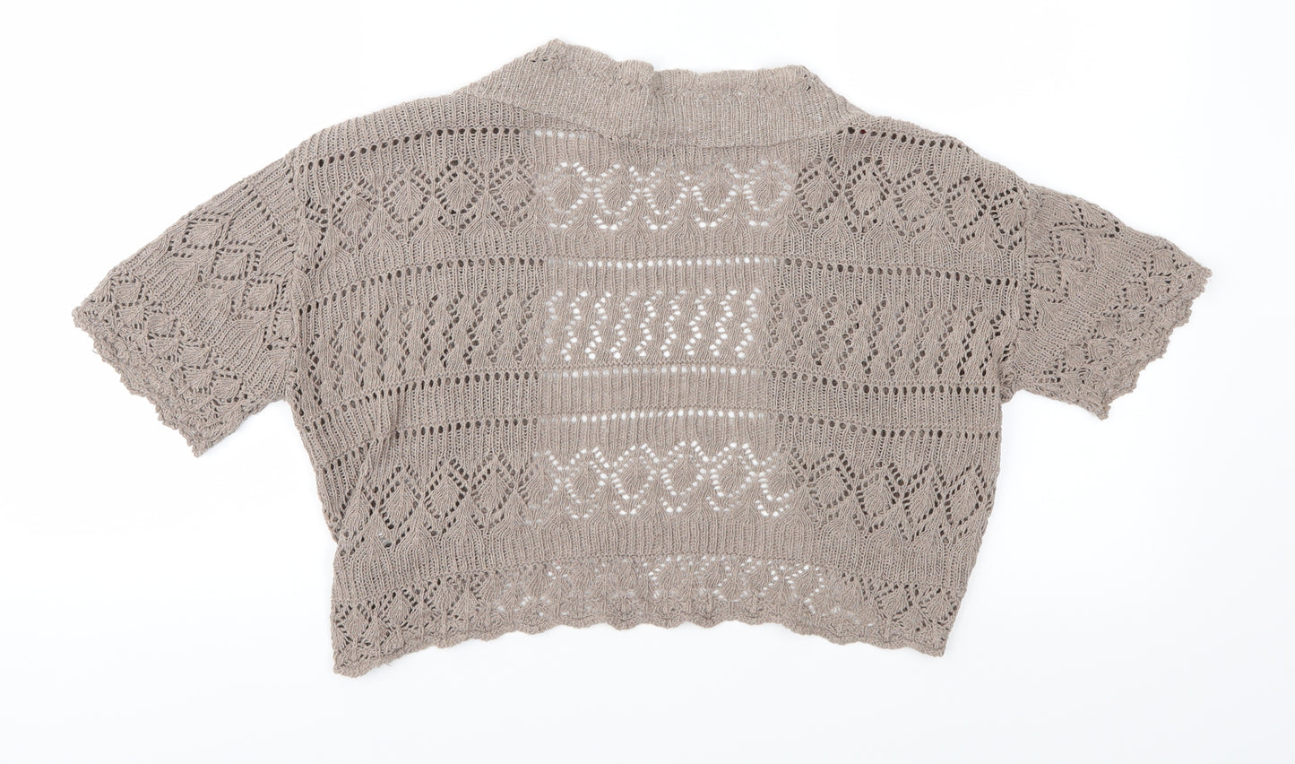 Whisper Womens Brown  Knit Shrug Jumper Size M