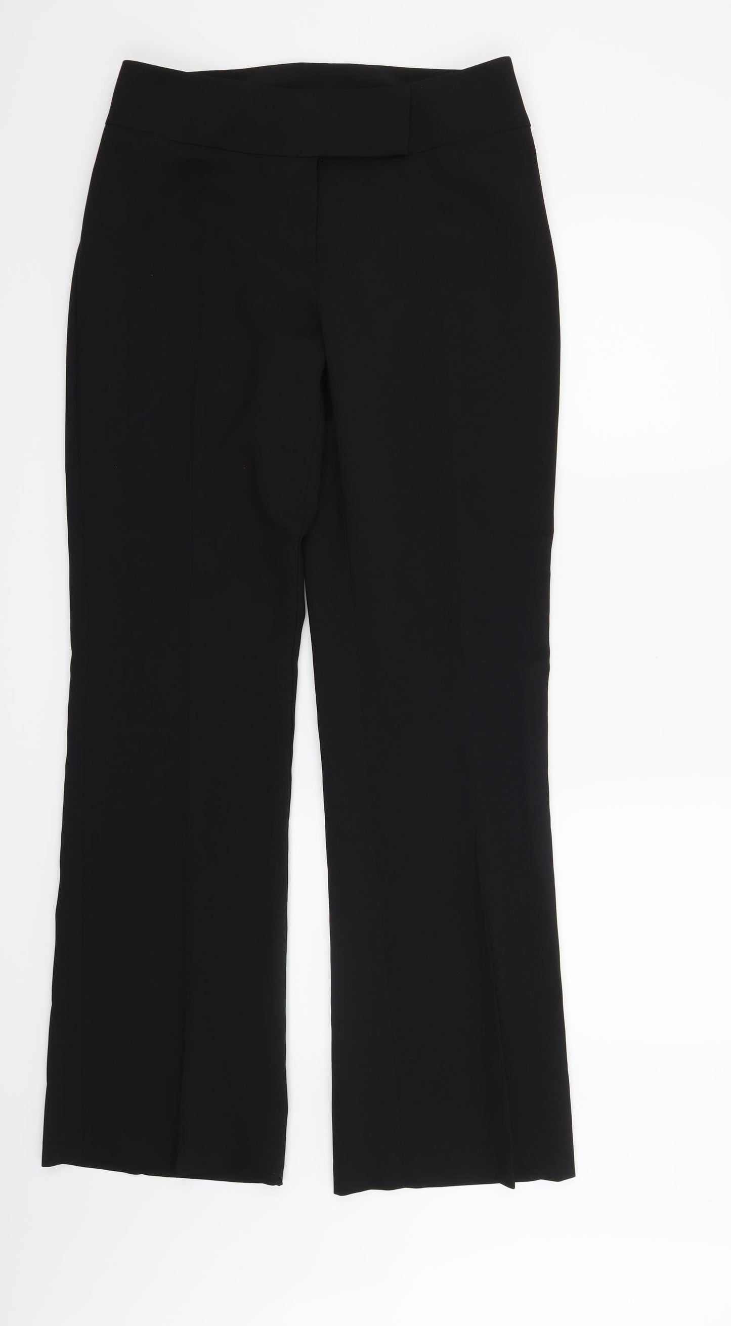 Preworn Womens Black   Trousers  Size 12 L34 in