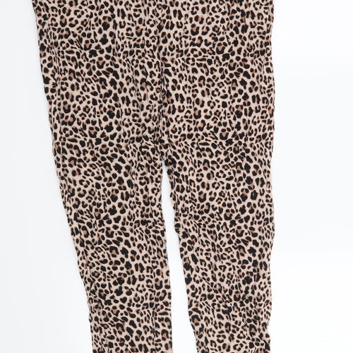 Select Womens Brown Animal Print  Trousers  Size 10 L26 in