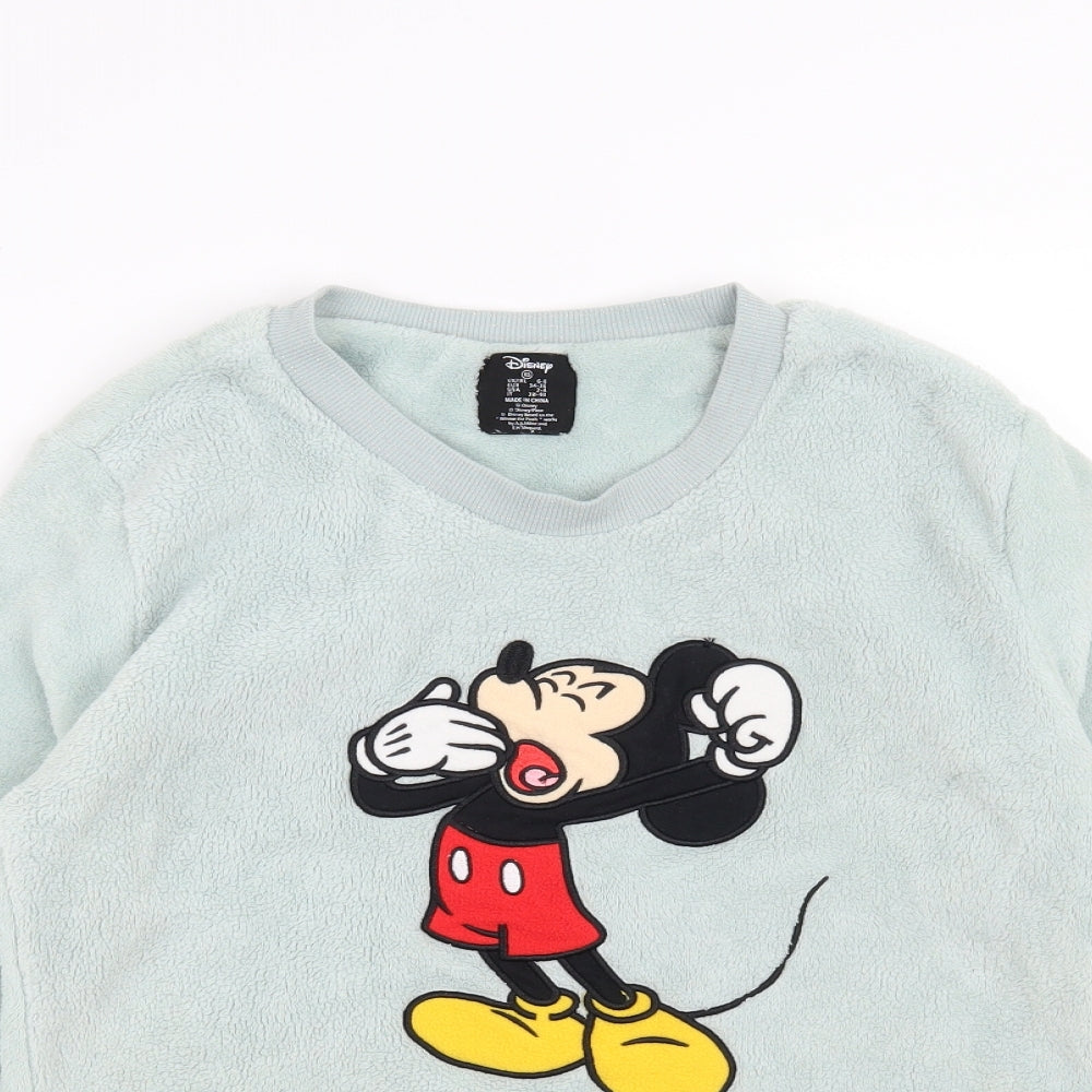 Disney Womens Green Solid  Top Pyjama Top Size 6  - Disney Mickey Mouse