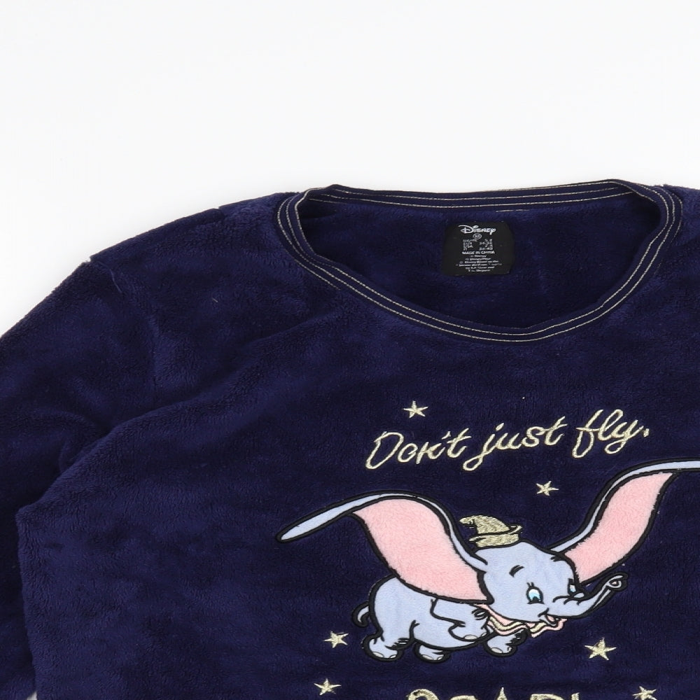 Disney Womens Blue Solid  Top Pyjama Top Size 6  - Disney Dumbo