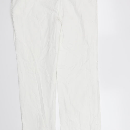 Marks and Spencer Womens White   Trousers  Size 16 L29 in