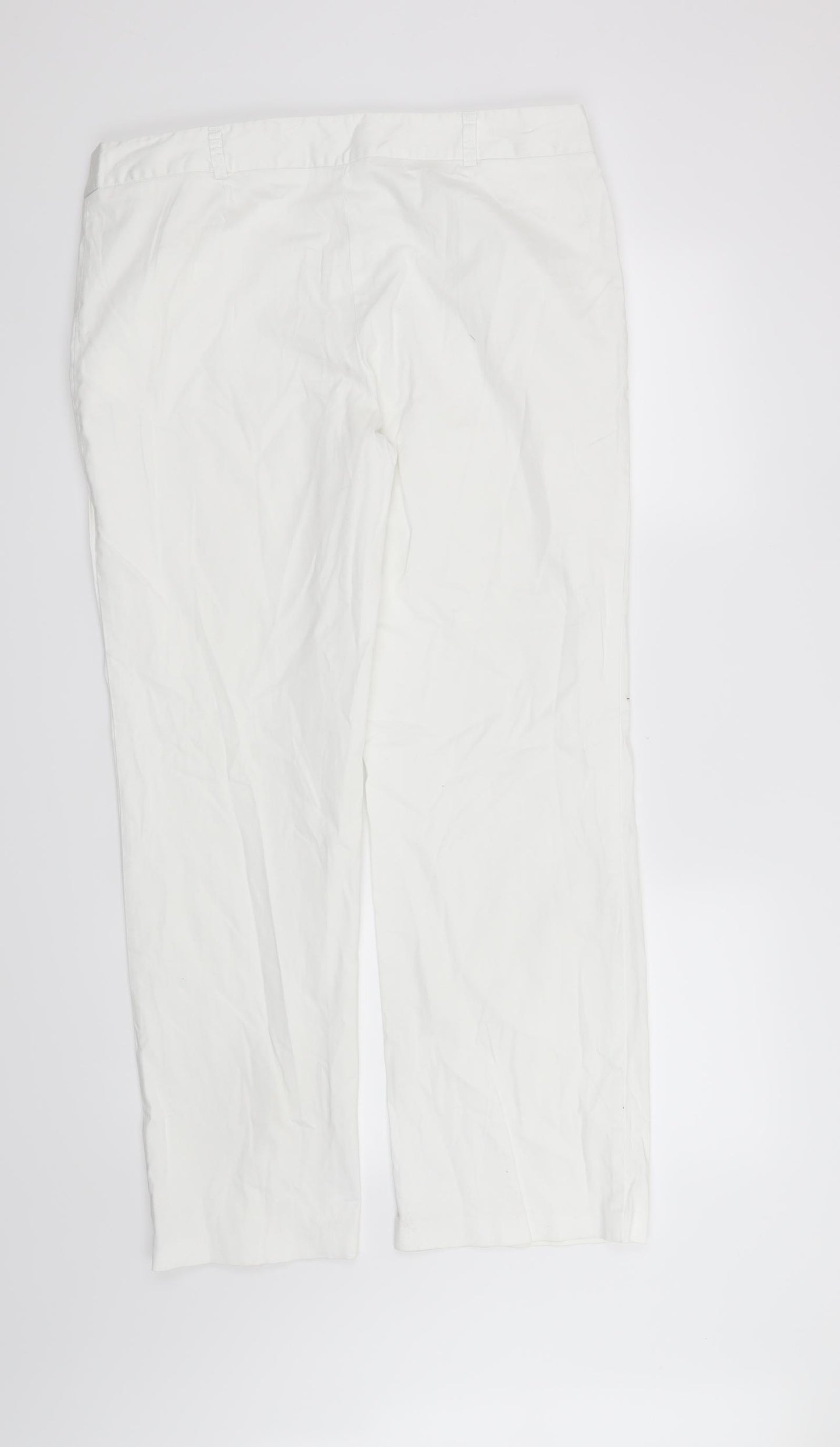 Marks and Spencer Womens White   Trousers  Size 16 L29 in