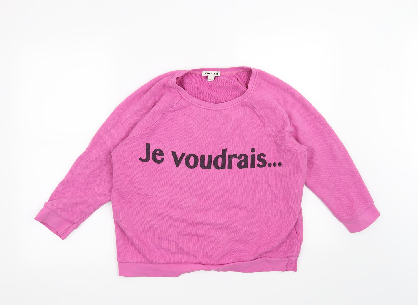 Whistles Womens Pink   Pullover Sweatshirt Size M  - Je voudrais...