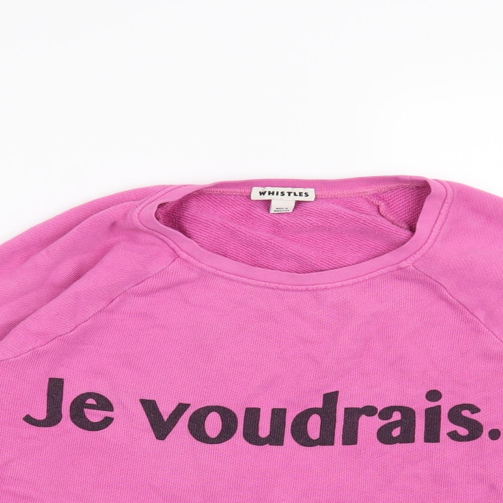 Whistles Womens Pink   Pullover Sweatshirt Size M  - Je voudrais...