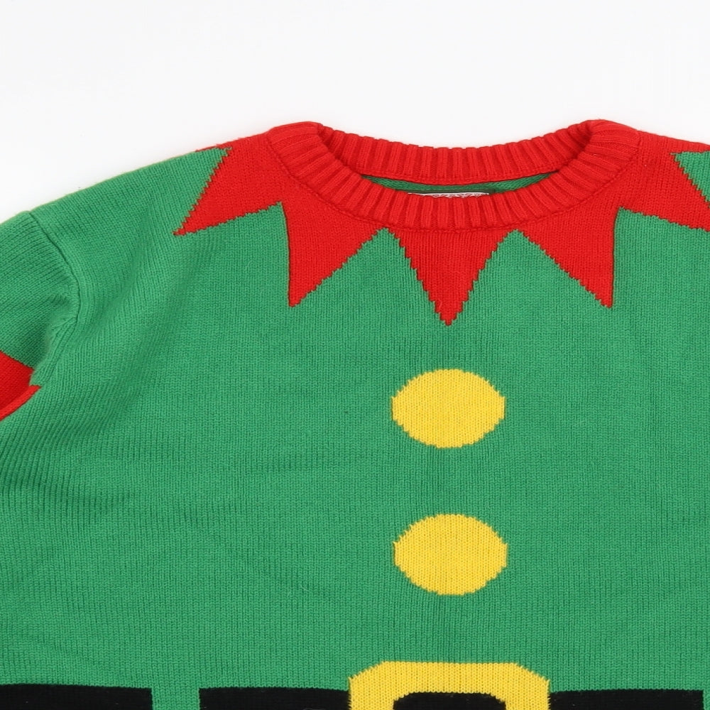 Preworn Mens Green   Pullover Jumper Size XL  - Christmas Elf