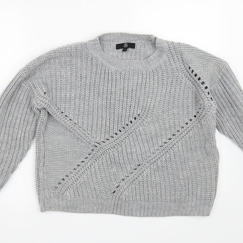 Missguided Womens Grey   Pullover Jumper Size S