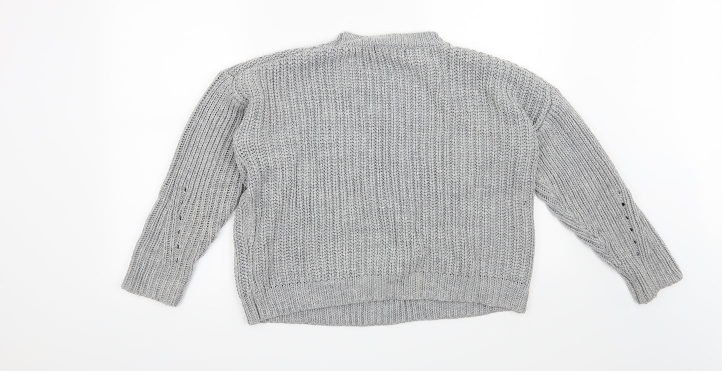 Missguided Womens Grey   Pullover Jumper Size S