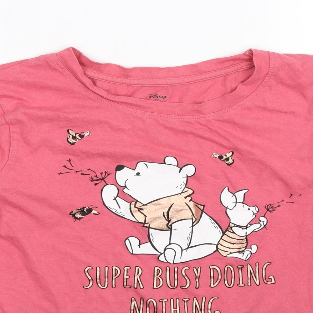 Disney Womens Pink   Basic T-Shirt Size 8