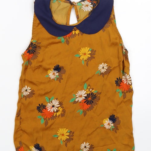 Atmosphere Womens Brown Floral  Basic Tank Size 8