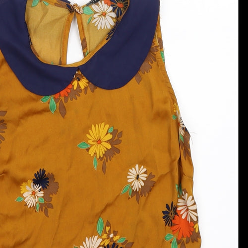 Atmosphere Womens Brown Floral  Basic Tank Size 8
