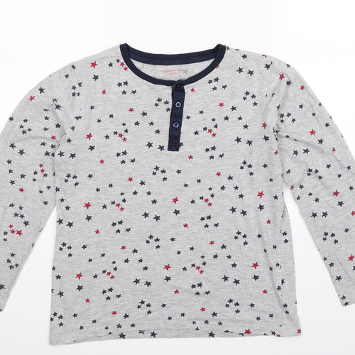 Monoprix Boys Grey Geometric   Pyjama Top Size 14 Years