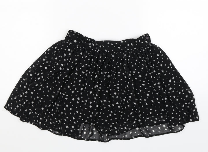 Candy Couture Womens Black Geometric  Mini Skirt Size 26 in