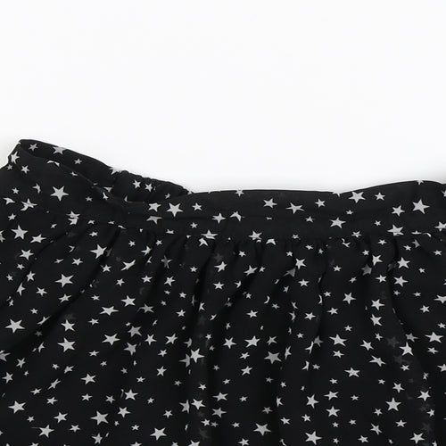 Candy Couture Womens Black Geometric  Mini Skirt Size 26 in