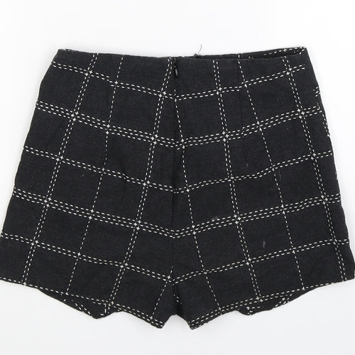 Blue Blush Womens Grey Check  A-Line Skort Size S