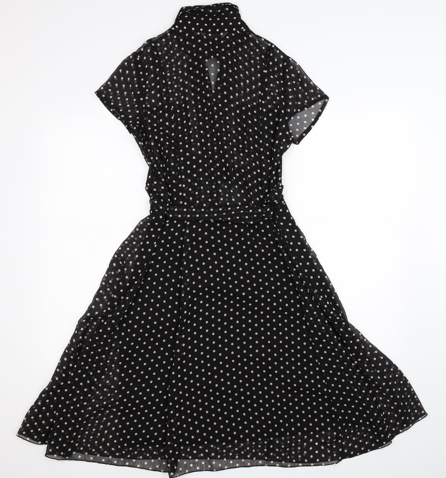 Atmosphere Womens Black Polka Dot  Fit & Flare  Size 12