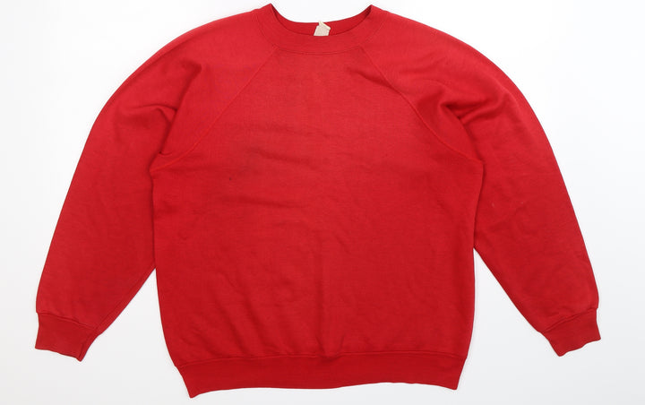 Preworn Womens Red   Pullover Sweatshirt Size L