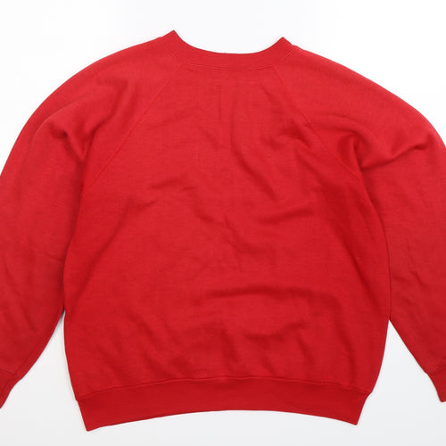 Preworn Womens Red   Pullover Sweatshirt Size L