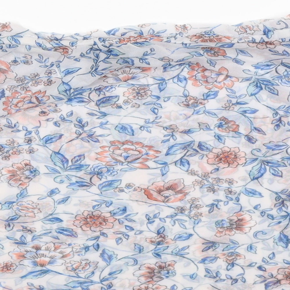 New Look Womens White Floral  Basic Blouse Size 12
