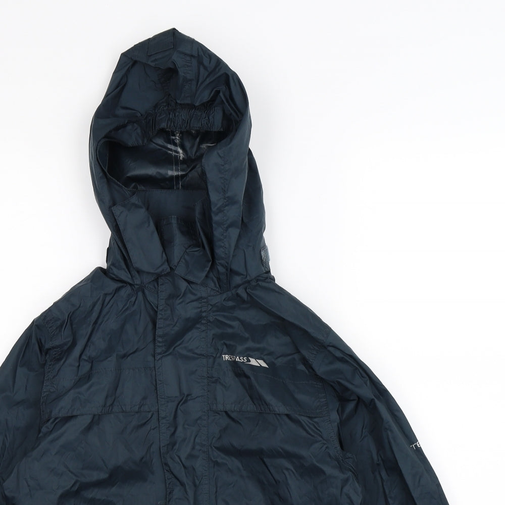 Trespass Boys Blue   Rain Coat Coat Size 9-10 Years