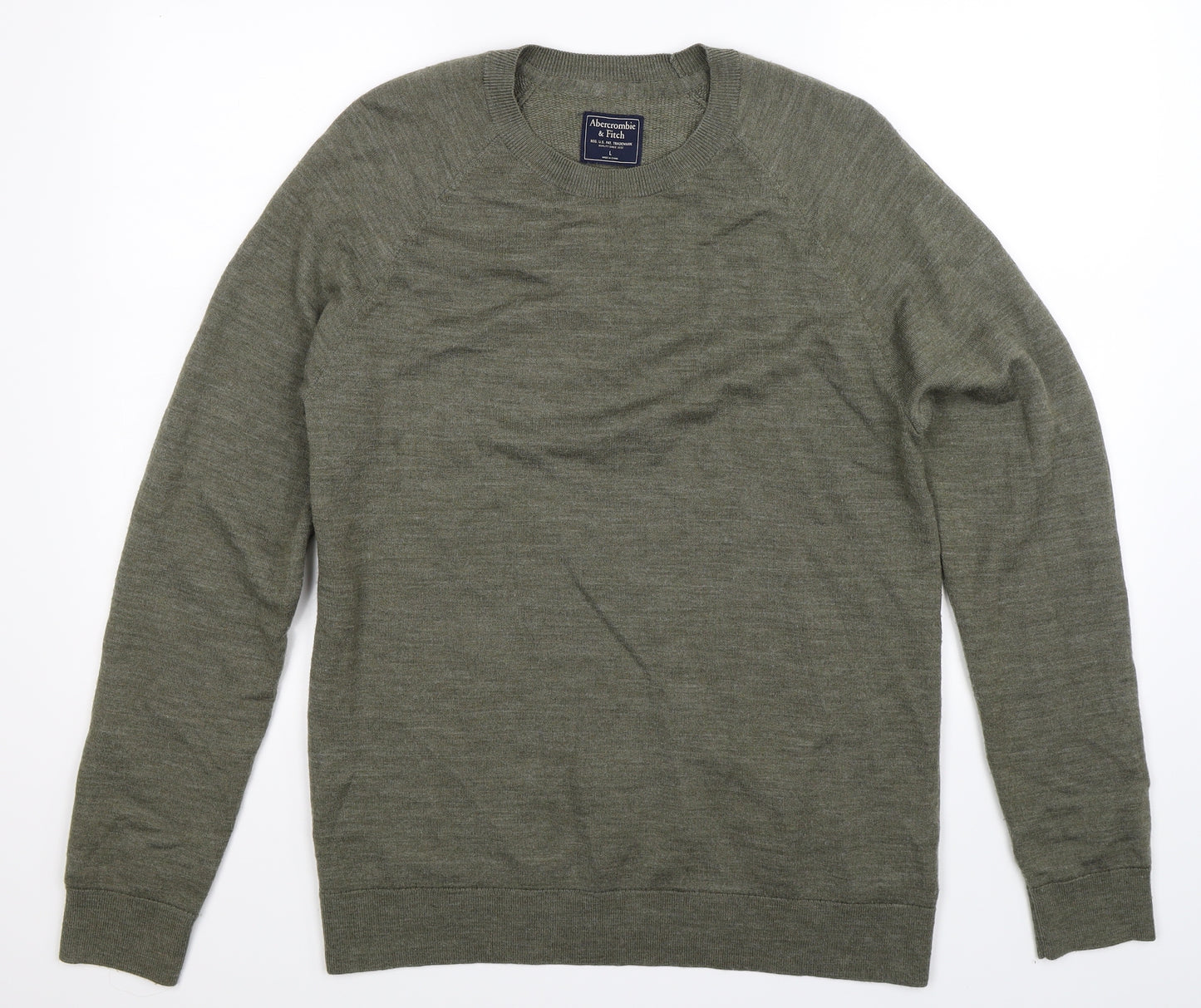 Abercrombie & Fitch Mens Green  Knit Pullover Jumper Size L