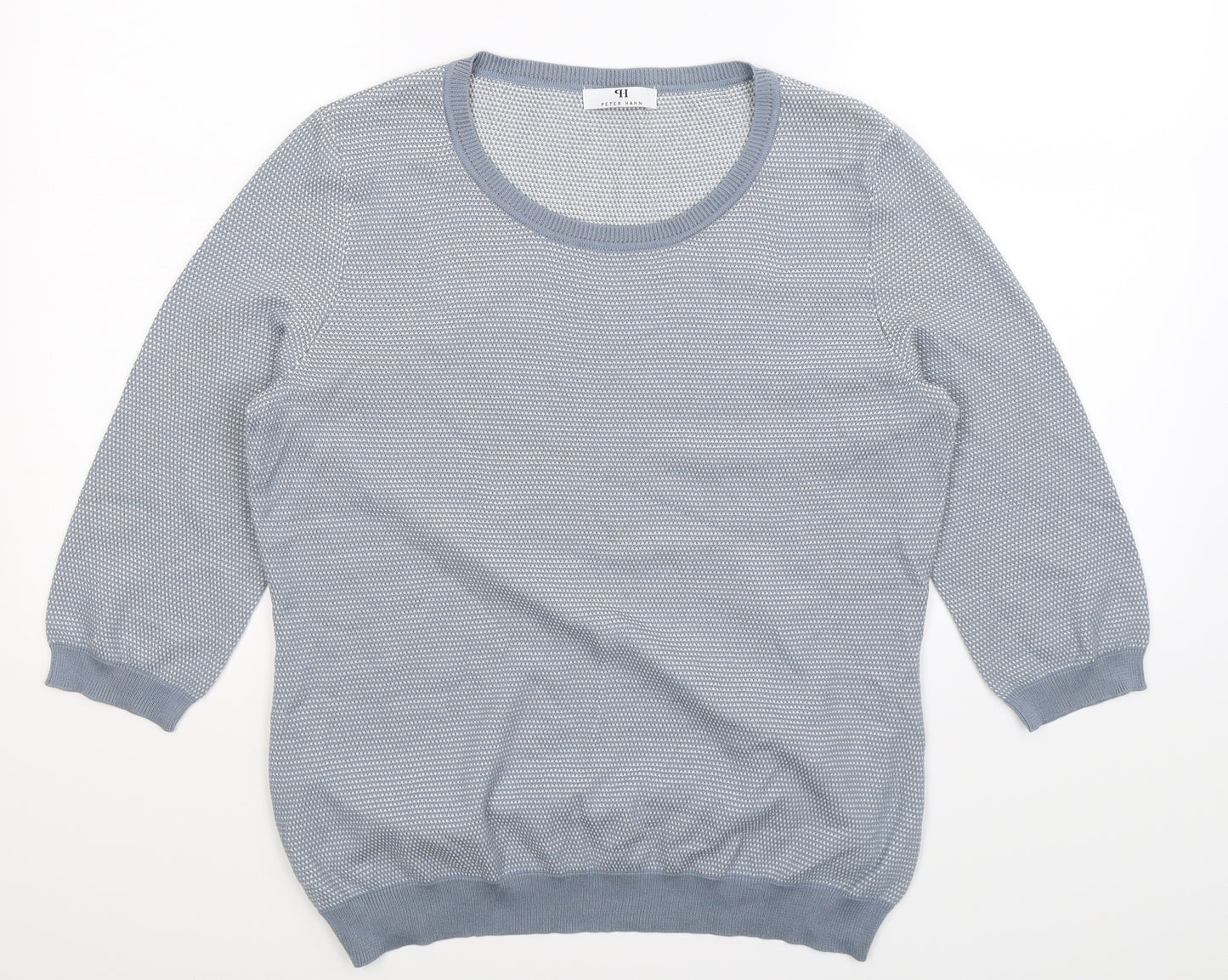 Peter Hahn Womens Grey  Knit Pullover Jumper Size 16