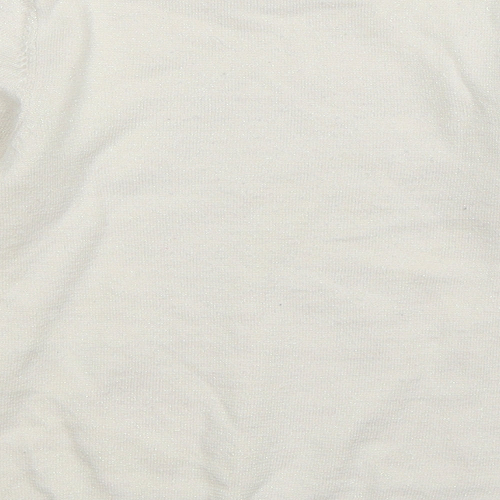 H&M Girls White  Knit Pullover Jumper Size 5-6 Years