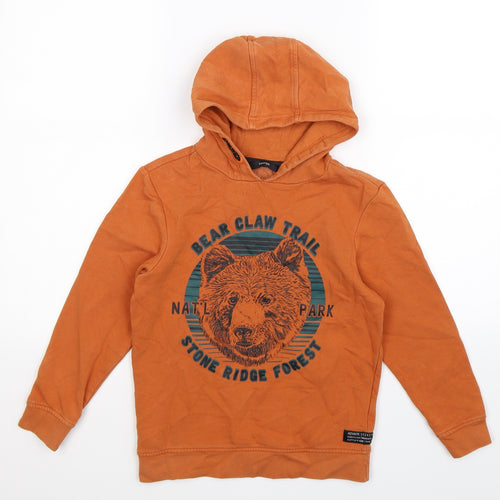 George Boys Orange   Pullover Hoodie Size 8-9 Years