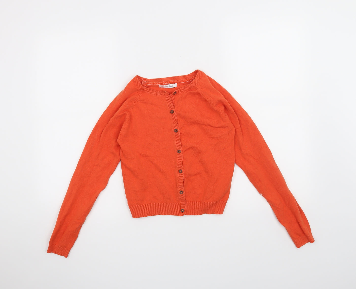 NEXT Girls Orange   Cardigan Jumper Size 11 Years