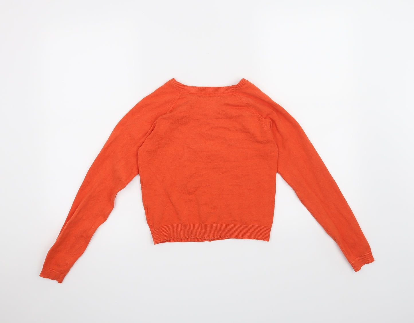 NEXT Girls Orange   Cardigan Jumper Size 11 Years