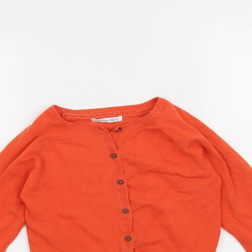 NEXT Girls Orange   Cardigan Jumper Size 11 Years