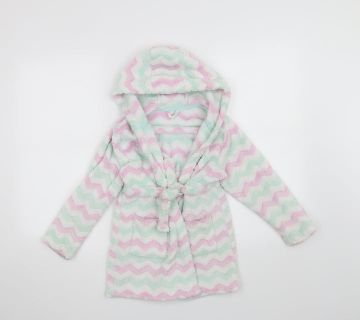 Matalan Girls Blue Solid  Top Robe Size 6 Years