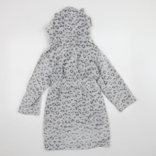George Girls Grey Animal Print  Top Robe Size 9-10 Years