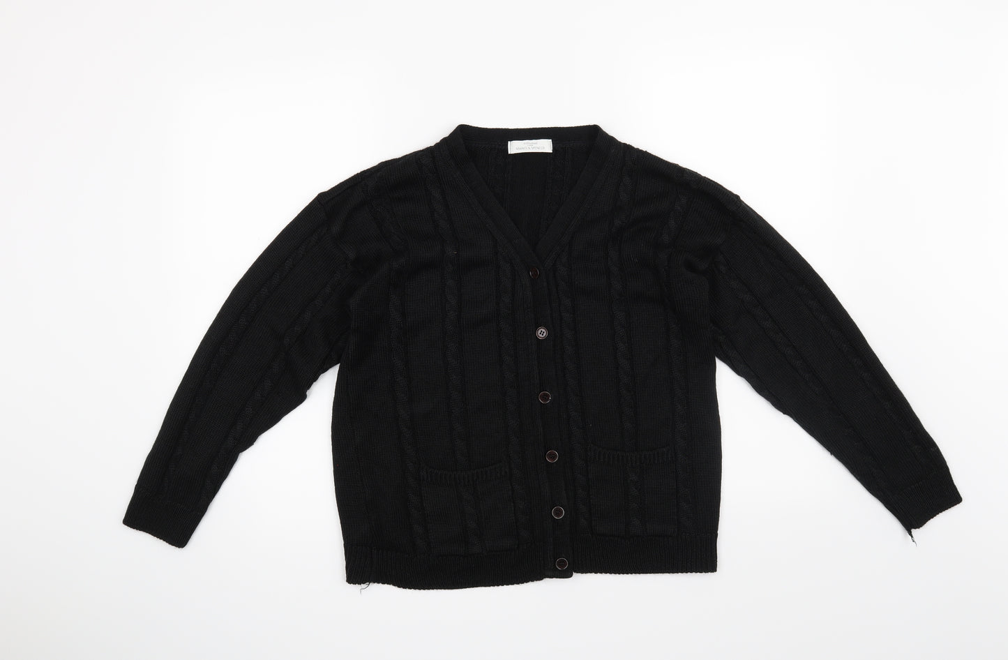 St Michael Girls Black   Cardigan Jumper Size 11-12 Years