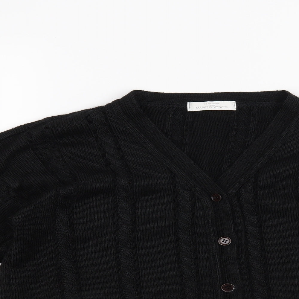 St Michael Girls Black   Cardigan Jumper Size 11-12 Years