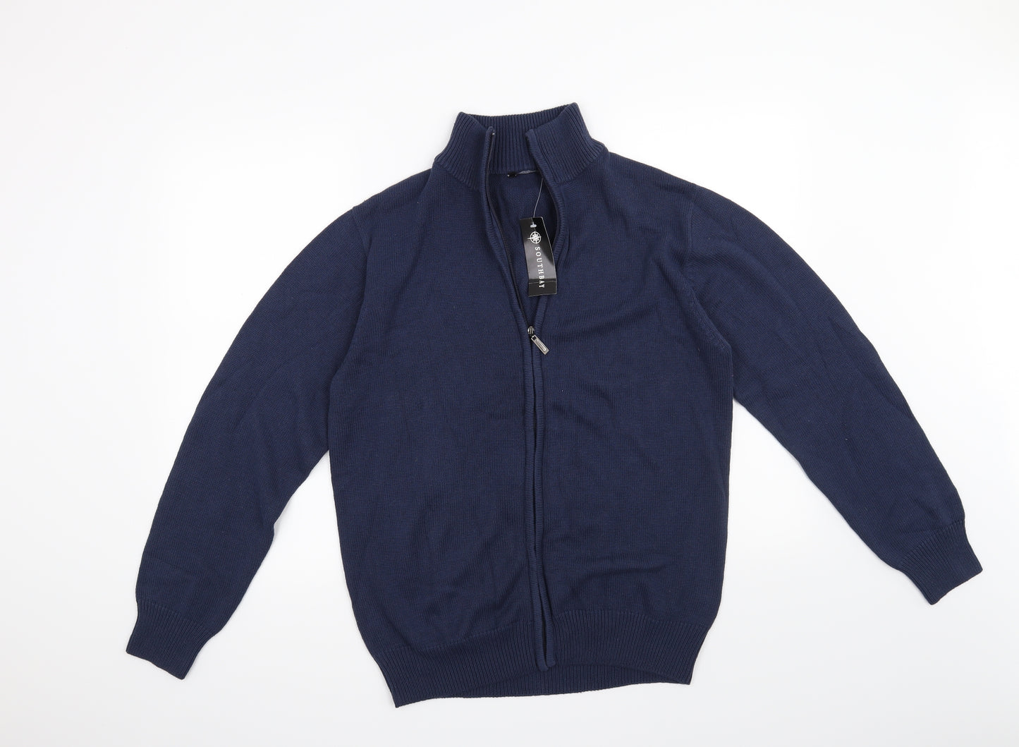 South Bay Mens Blue   Cardigan Jumper Size S