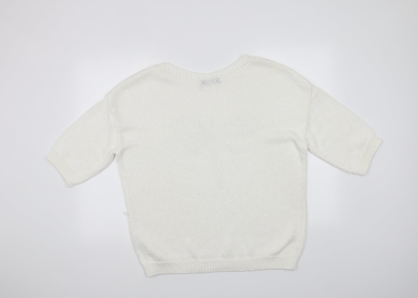 Moda Womens White   Pullover Jumper Size 18
